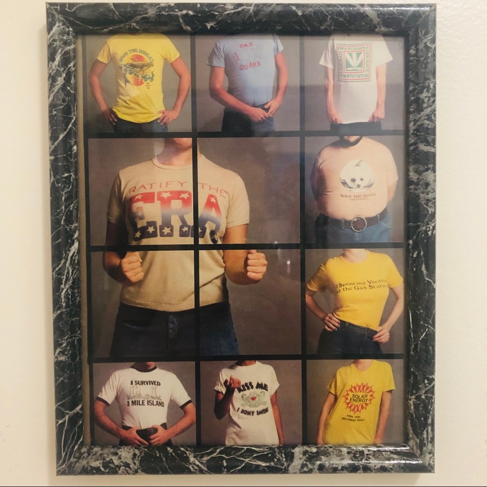 Vtg 1970’s t shirt ad framed by me